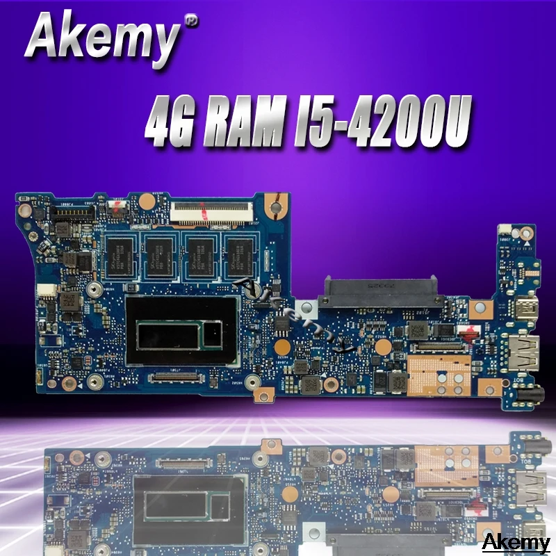 Akemy TX201LA Laptop motherboard For Asus TX201LA TX201L TX201  mainboard Test original with 4G RAM I5-4200U cpu