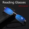 Gafas de lectura sin montura para hombre y mujer, lentes bifocales de lectura con aumento de luz azul, para presbicia ► Foto 2/6