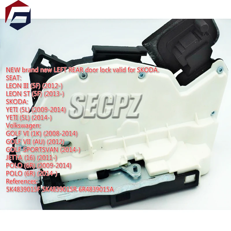 Привод замка задней левой двери для Volkswagen GOLF 6 JETTA 5C POLO SKODA YETI RAPID 5K4839015F 5K4 839 015 F R