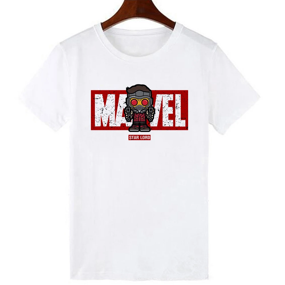 The Avengers Star-Lord Print T Shirt Children Loose Adult Unisex Tshirt Summer Brothers and Sisters Tee Shirt Tops Family Look father And Daughter Matching Outfits