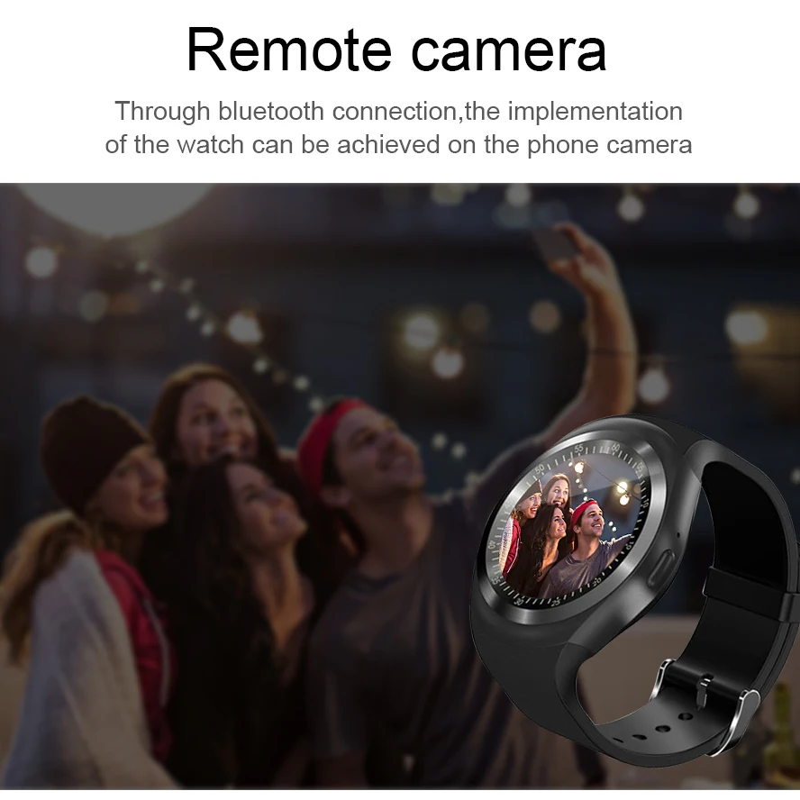 Y1 Смарт-часы фитнес-трекер Bluetooth Android SmartWatch телефонный звонок GSM SIM пульт дистанционного управления камера монитор сна часы Спорт Шагомер
