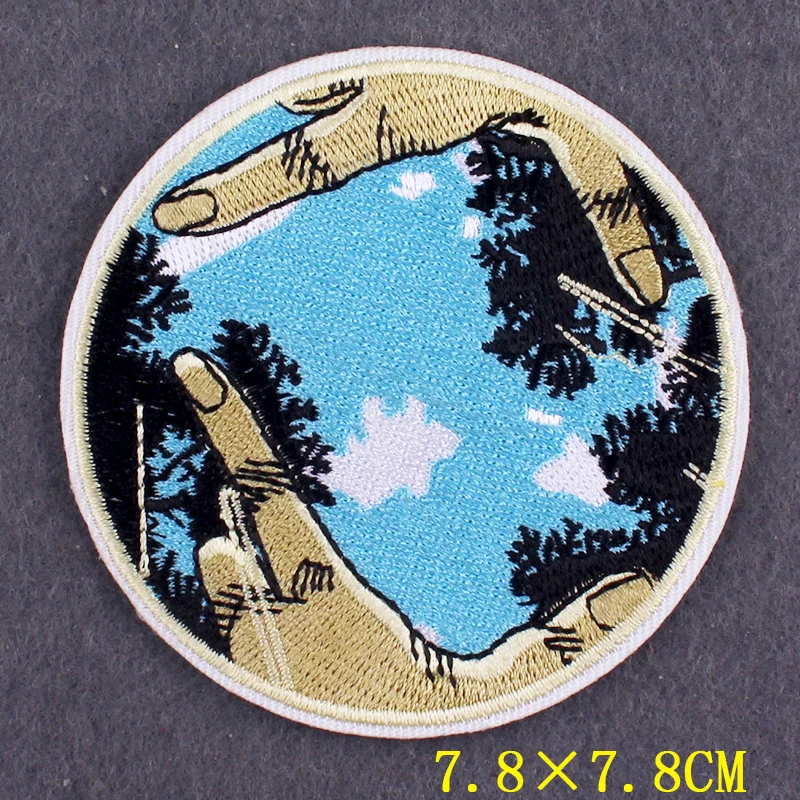 DIY Adventure Badges Surfing Camping Patch Iron On Patches On Clothes Wilderness Embroidered Patches For Clothing Stripes Decor 