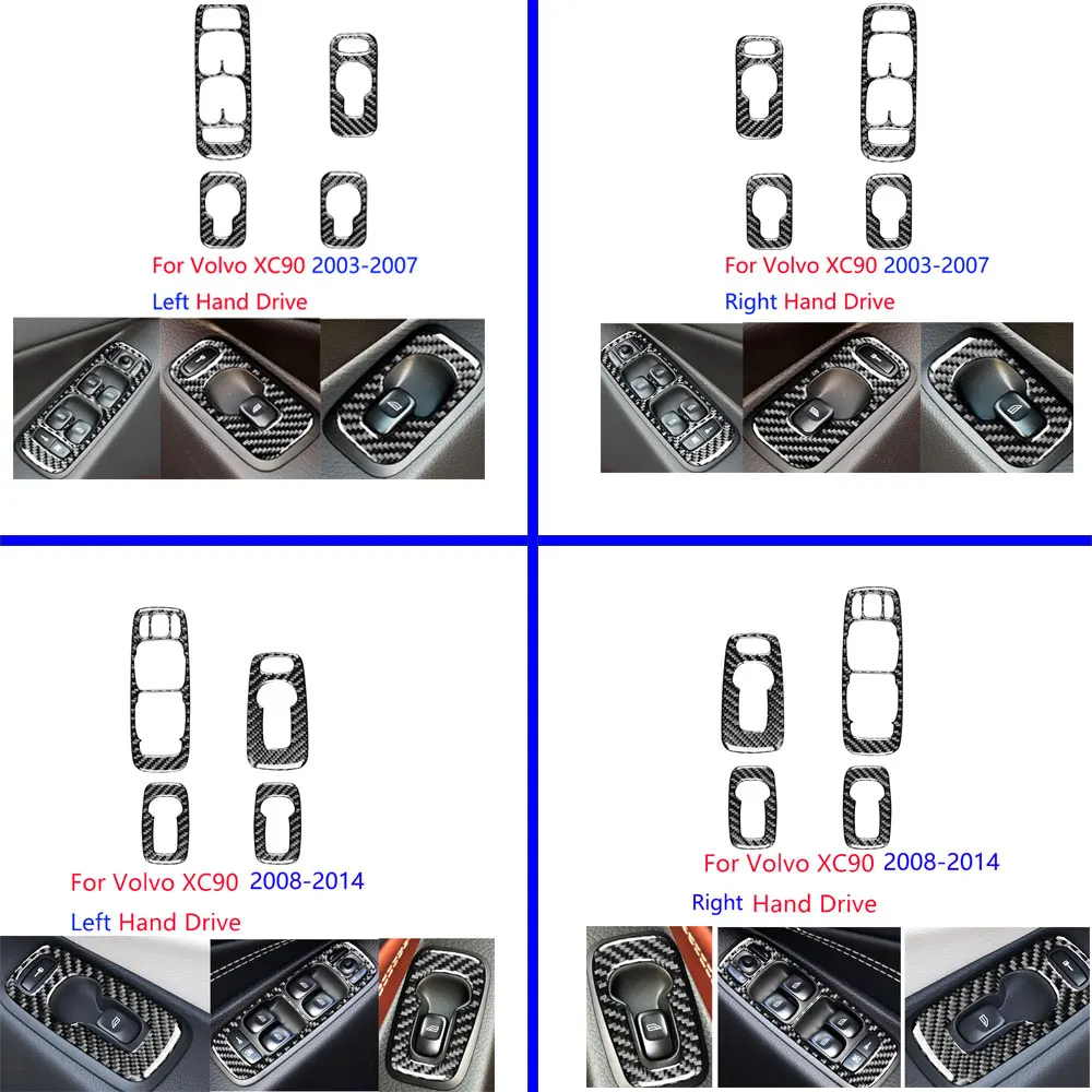

Панель переключателя стеклоподъемника из углеродного волокна для Volvo XC90 03-14