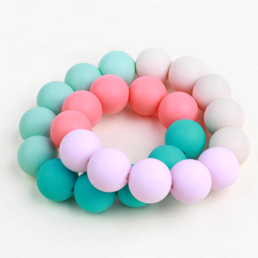 10Pcs/lot 15mm Silicone Beads BPA Free Material for DIY Baby