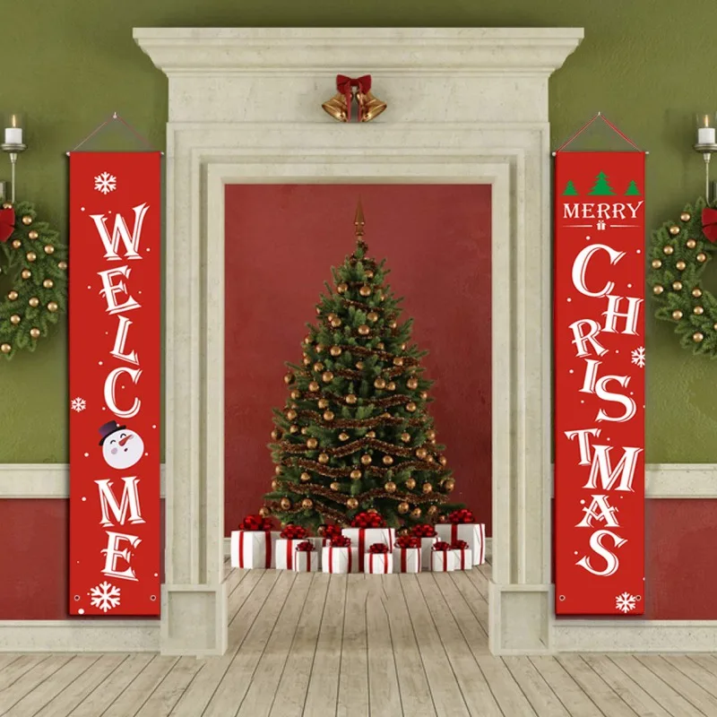 Рождественские украшения, подвесные рождественские баннеры, рождественские подвесные вывески для помещений, наружных дверей