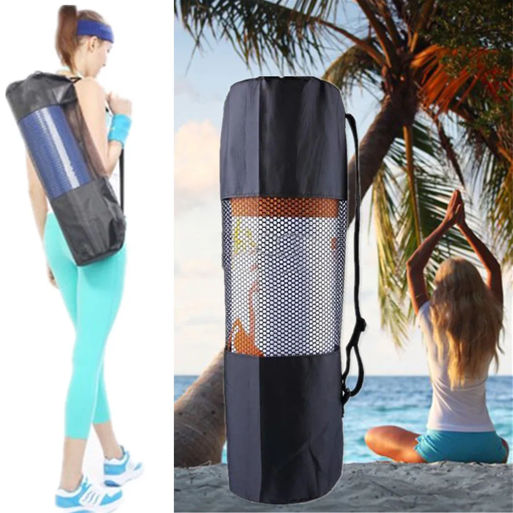 Durable Yoga Mat Bag Portable Yoga Mat Breathable Mesh Bag Nylon Carrier Washable Adjustable Strap Carry Bag Fitness Exercise528