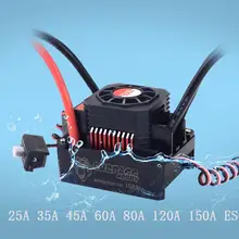 Водонепроницаемый безщеточный бессмысленные Скорость контроллер 45A 60A 80A 120A 150A ESC и светодиодный Программирование карты для 1/8 1/10 1/12 1/20 RC автомобиль