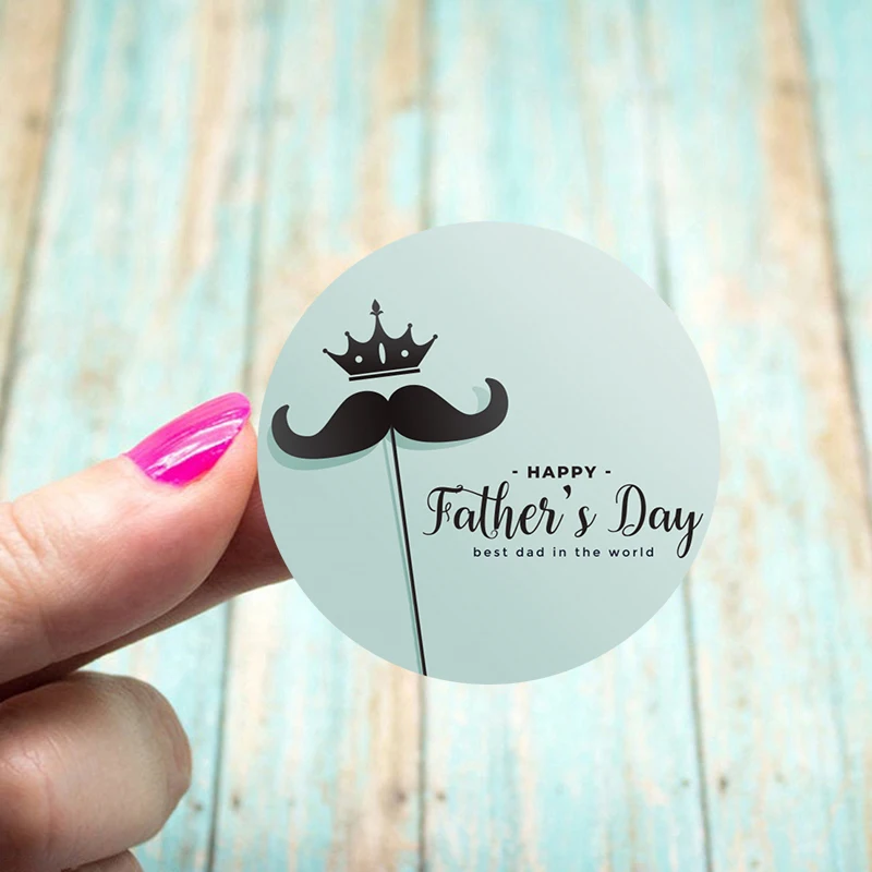24/48pcs Father's Day Best Dad Ever Super DAD Stickers Party Gift Tag Labels Father's Day DIY Decoration Stickers Supplies