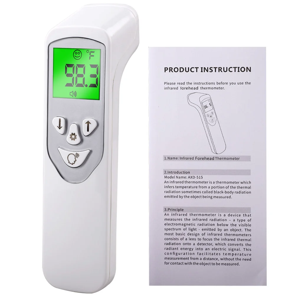 

Digital Non-Contact Ir Infrared Thermometer Forehead Body Temperature Meter Lcd Backlight Fever Head Mouth Measurement Tool