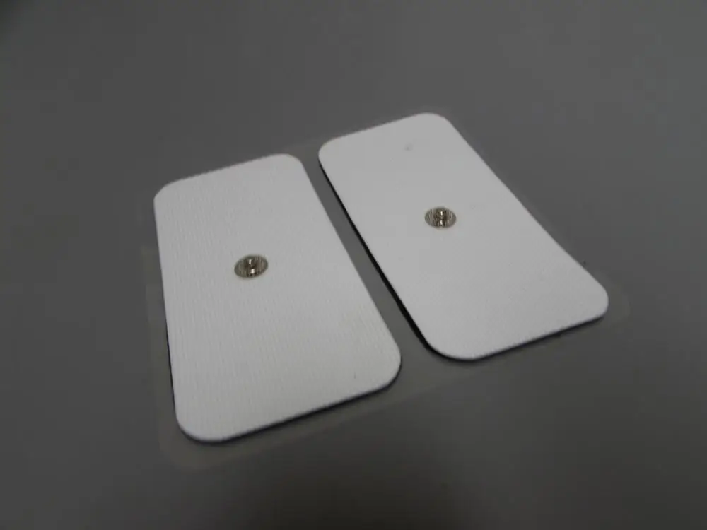Self Adhesive Electrode Pad Electrodes 18pcs 5x5cm 5x10cm for Tens Compex Electrical Stimulator Dual Snap electrode pads