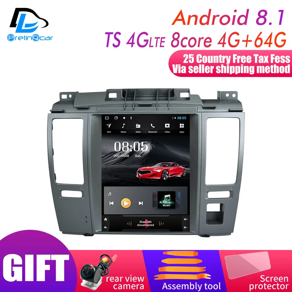 TS-4G 4G64G An8.1 Android 9,0 2G ram 32G rom 4G LTE Автомобильный gps мультимедийный стерео радио p для Nissan Tiida Pulsar vetical плеер навигационная система - Цвет: TS-4G 4G64G An8.1