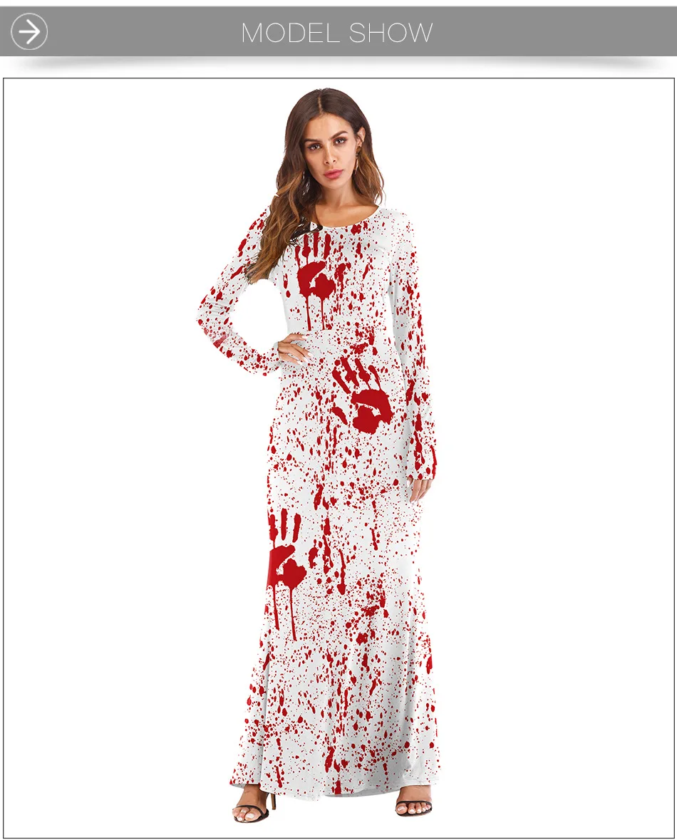Helloveen/женские вечерние платья для косплея, призрака, невесты, вампира, зомби-дьявол, демона, крови, маскарад, Необычные страшные костюмы