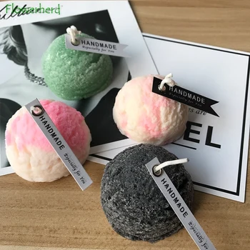 

Ice Cream Ball Candle Silicone Mold DIY Aromatherapy Plaster Candle Diffused Stone Handmade Candle Mold Dessert Cake Soap Tools