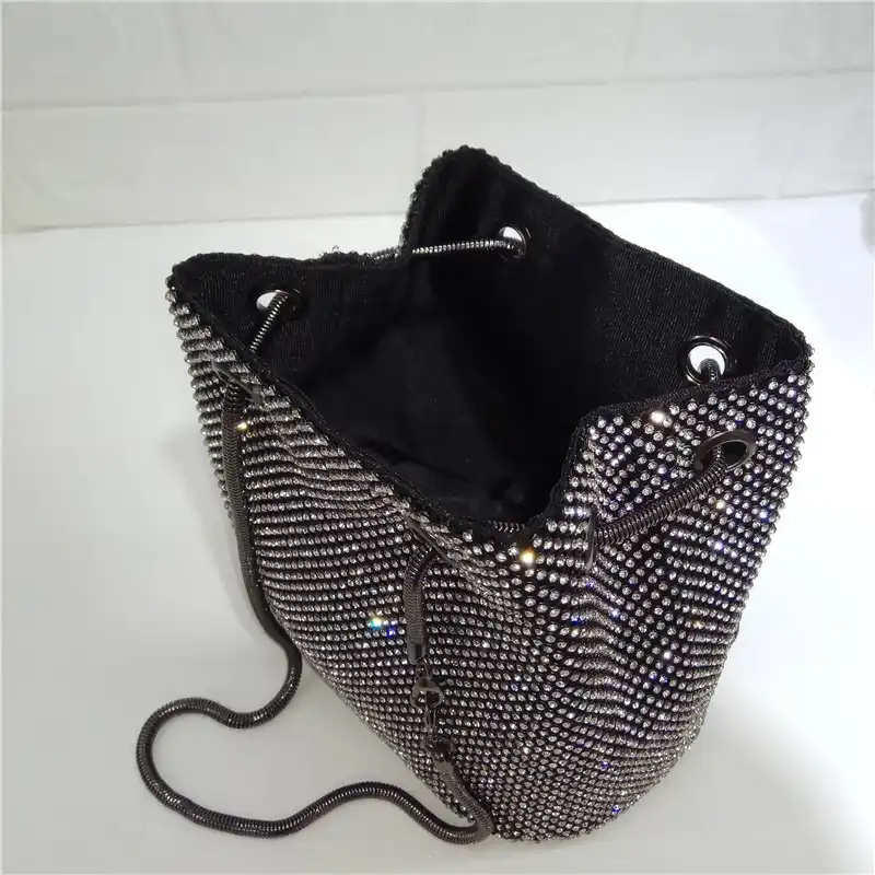 black and silver purse
