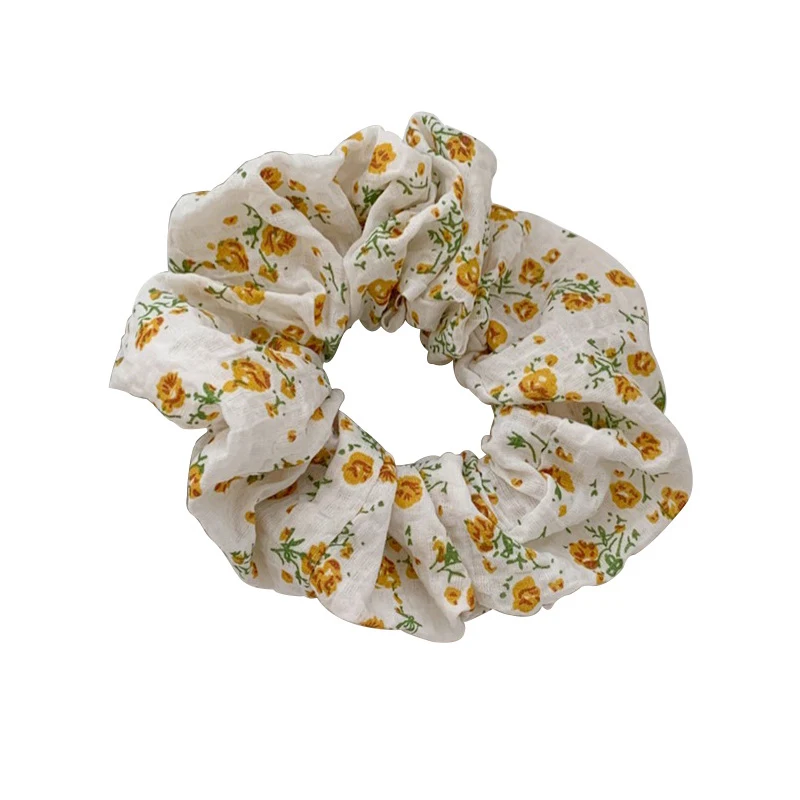 hairclips Floral Plaid Print Scrunchie Hair Accessories For Women Ponytail Holder Elastic Rubber Band Girl Fabric Hair Ties Band Hair Rope large claw hair clips