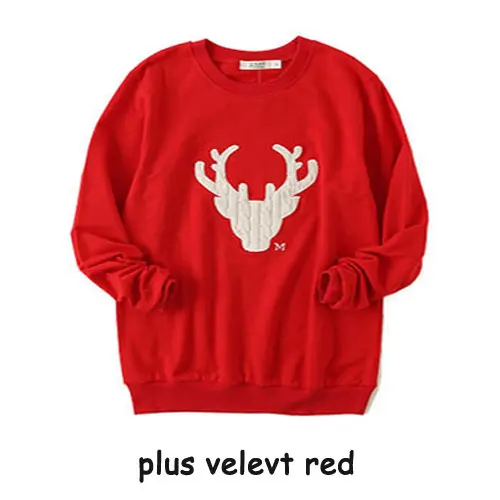 Семейный Рождественский пижамный комплект; коллекция года; зимний свитер для всей семьи; бархатная одежда для мамы и дочки; одежда для сна для взрослых и детей - Цвет: plus velvet red