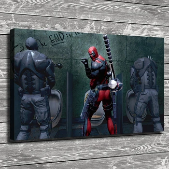 

Movie Deadpool Posters and Print Funny Comics Giclee Hanging Canvas Painting Wall Art Picture Kids Room Decoration Cuadros Decor