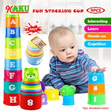 Figura e letras crianças brinquedos educativos 9 pçs diversão do bebê empilhamento copos brinquedo diversão arco-íris copos empilhamento torre mini urso brinquedo presentes