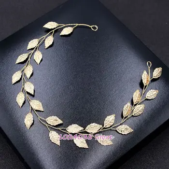 

Wholesale Women Handband Bridal In Women Accessories Lovely Metallic Sweet Lady Hollow Leaf Women Dress Band Gold