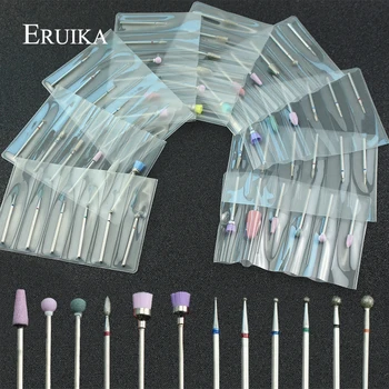 

ERUIKA 9 Types Nail Drill Set Milling Cutter for Manicure Electric Machine Rotary Bits Cuticle Clean Tools Pedicure Accessories