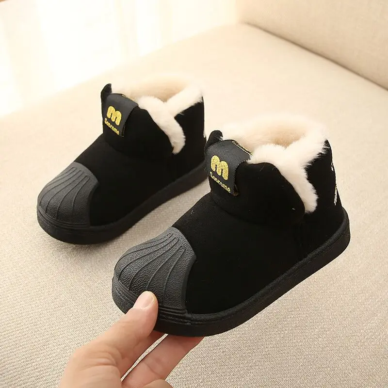 New Winter Snow Boots For Kids Girls Home Slippers Cartoon Unicorn Baby Girls Shoes For Children Boys Indoor Bedroom Slippers