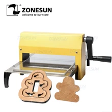 ZONESUN ручной станок для резки кожи ручной работы для высечки сережек машина для высечки штампов для штамповки штампов из стали