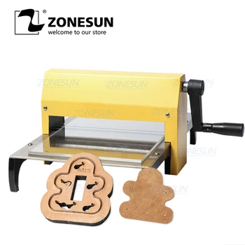 

ZONESUN Manual Leather Die Cutting Machine Handmade Earring Die Cuts Embossing Machine For Punching Clicker Die Steel Rule Die