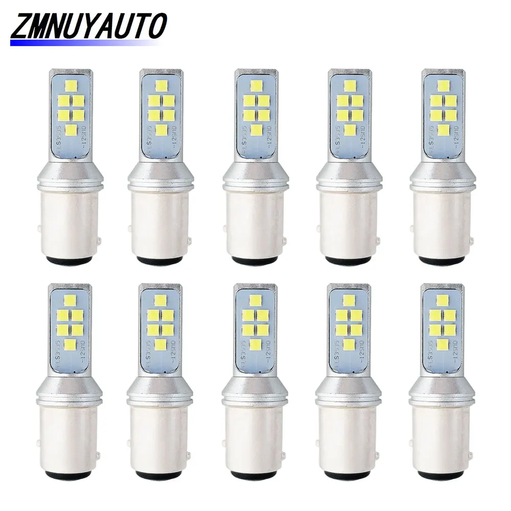 10 шт. 1157 BAY15D светодиодный 3535SMD P21/5 Вт Светодиодный ная Лампа Белая Янтарная