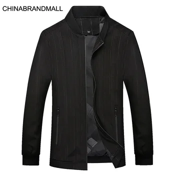 

2020 Autumn Plus Fat Plus Size Male Money Coat Middle Age Leisure Baseball Collar Jacket Black Dad Handsome