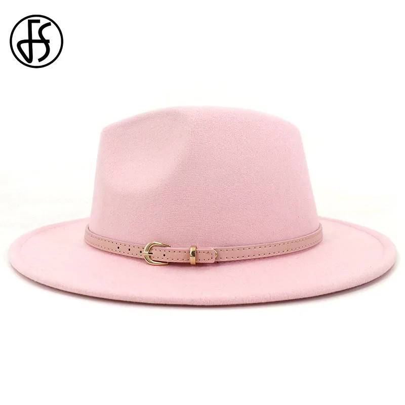 Fs Pink Felt Hat Winter Fedora Hats 