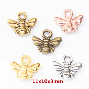 

100 pcs Charms bee Antique bronze Zinc Alloy Fit Bracelet DIY Metal Jewelry Findings 8206