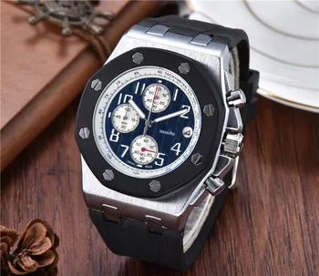 

2020 AP Mens Quartz Watch Top Brand Luxury Business Men Watch Silicone Strap Full Function Male Wristwatches Relogio Masculino