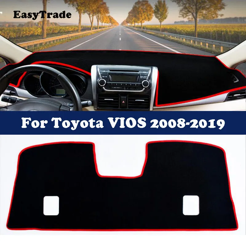 

Коврик для приборной панели автомобиля, противоскользящий, для Toyota VIOS 2019, 2008-2019