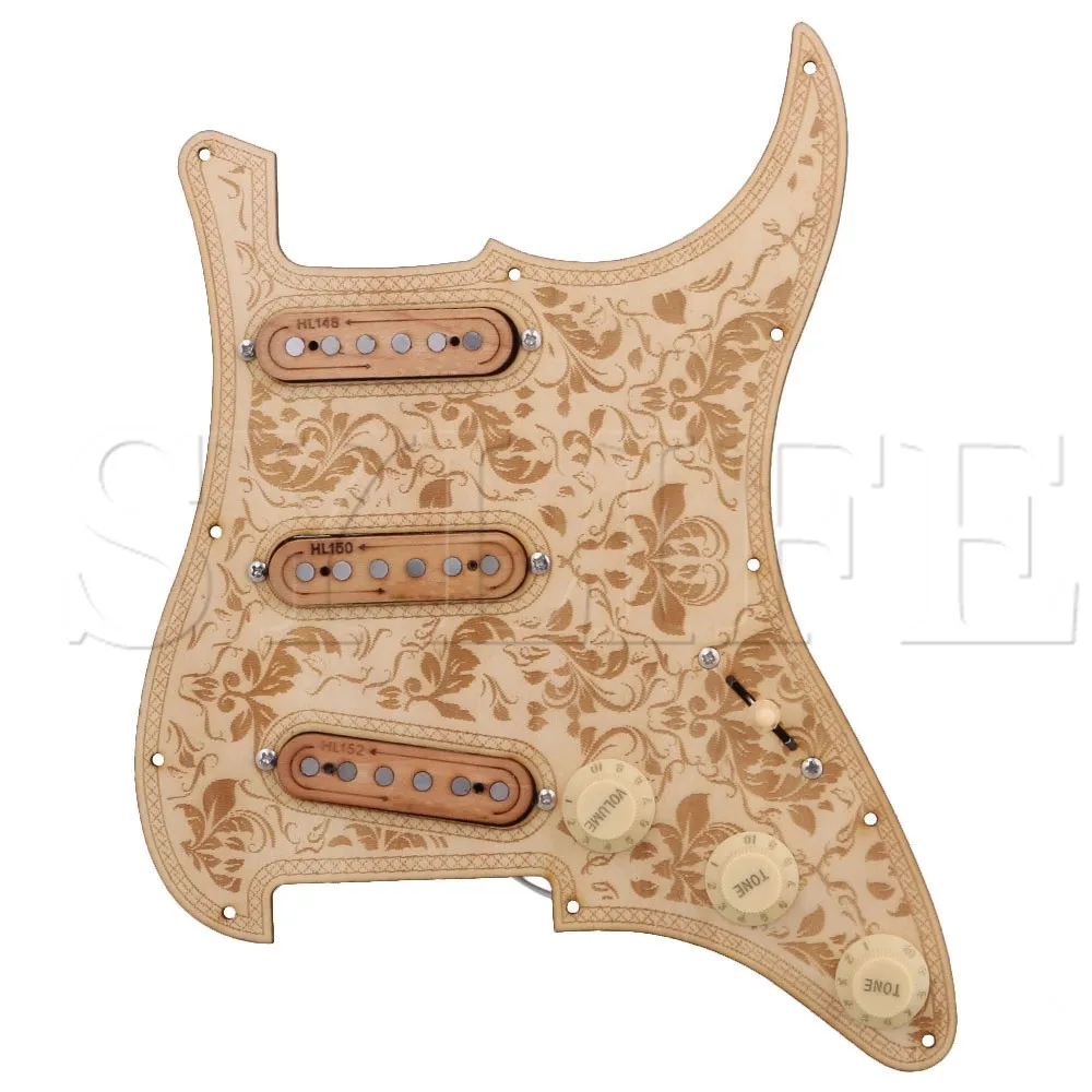 Накладки для электрогитары SSS Wood Color w/однокатушечный пикап 2T1V|Детали и аксессуары