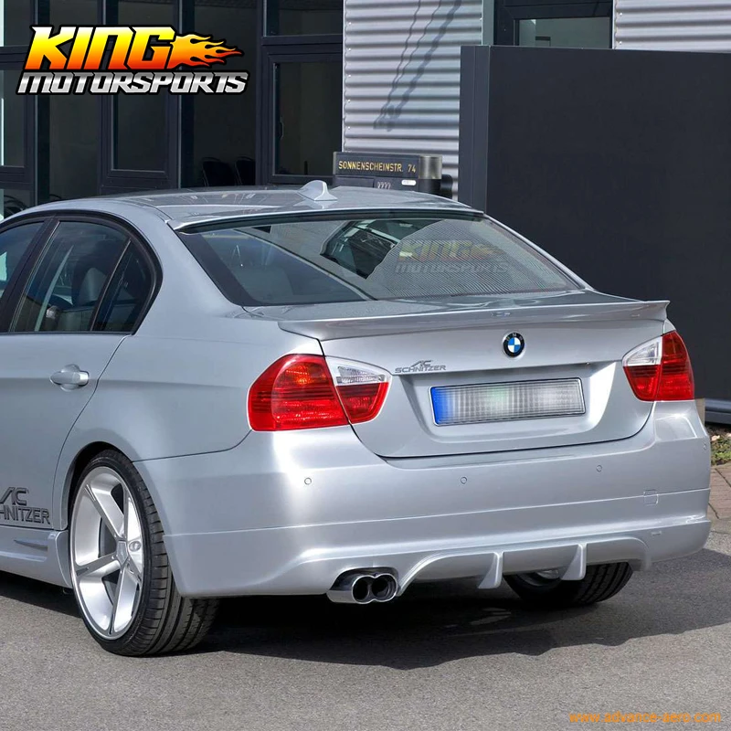 05-12 Urethane Rear Bumper Lip Spoiler Bodykit Fits Bmw E90 3-Series 4Dr Sedan