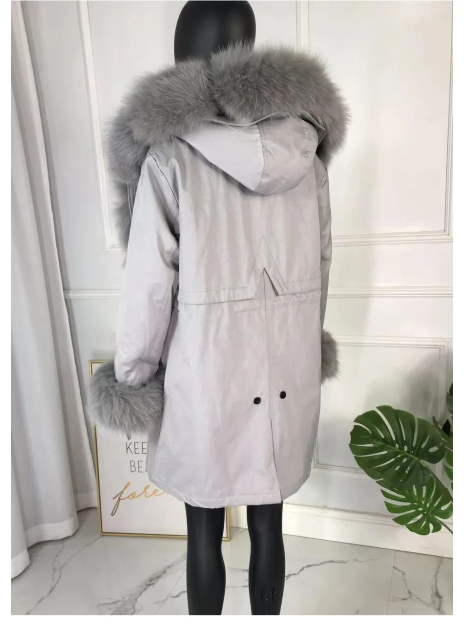 Новые чернобурки меховой парка пальто женские трикотажные silver fox меховой подкладке парки Черный зимой толстые Настоящее пальто с мехом теплые женские верхняя одежда