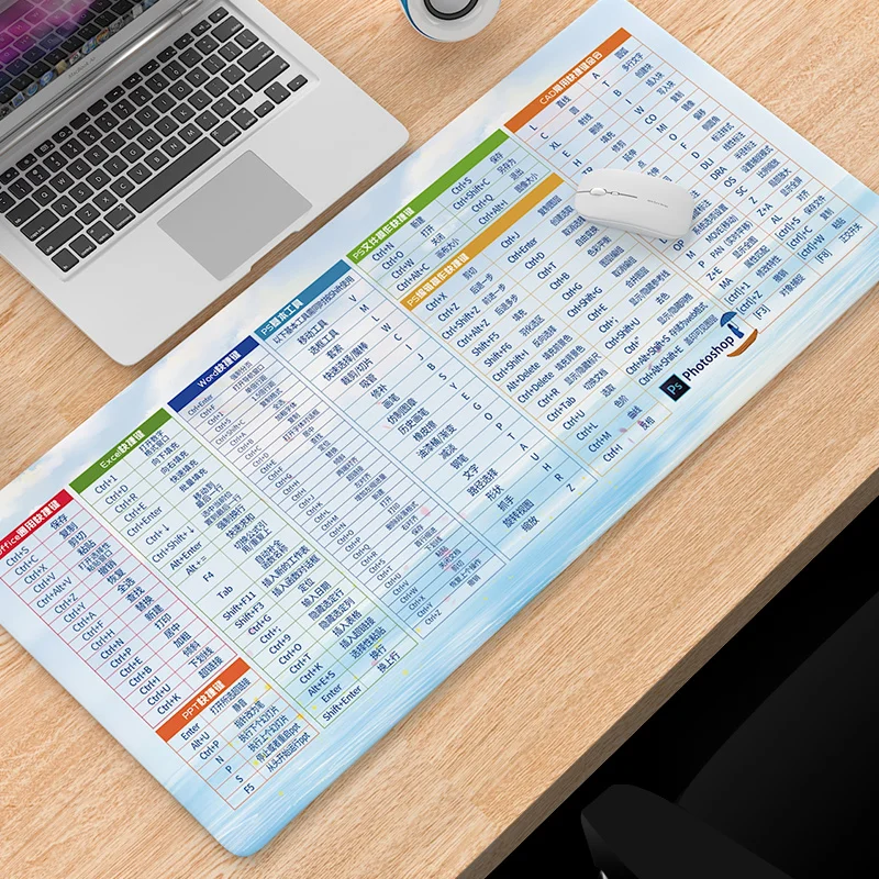 

Super large desk pad with shortcut key, large keyboard, mouse pad, computer notebook excel common female student CAD desktop