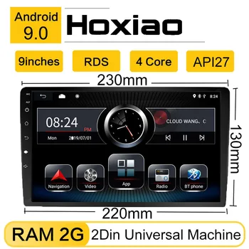 

2 Din 9'' Car Radio Player Android 9 Ram 2G RDS For Toyota Honda Lada BMW AM GPS Navigation HD Universal Car Multimedia Player