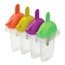 4 ячейки DIY медведь палочки эскимо классический Мороженое Плесень лоток производитель PP Замороженные леденцы Плесень Кухня Мороженое Инструменты для приготовления пищи