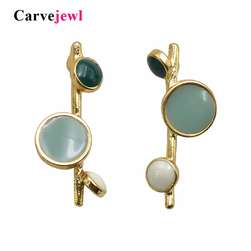 Carvejewl Новая Мода Bijoux изысканные серьги альпинист Современная красивая эмаль ветка дерева серьги гвоздики для женщин Девушка ювелирные изделия