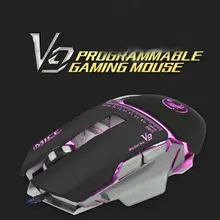 IMICE V9 Проводная игровая мышь, Макросъемка на заказ, 7 кнопок, 3200 dpi, оптическая мышь, геймер, подсветка, дышащие мыши, ПК, ноутбук