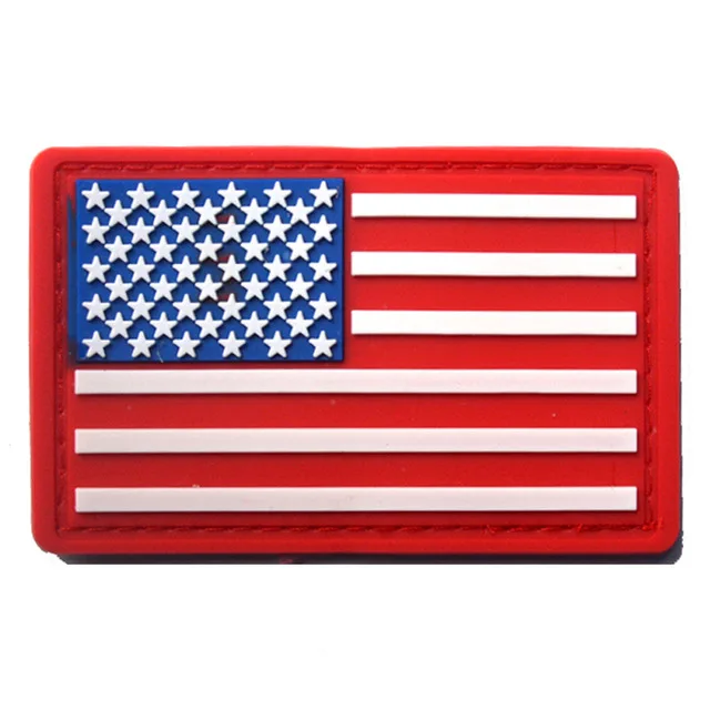 Обратная Мультикам синяя линия красная линия США ИК инфракрасный патч американский флаг США военный боевой дух нейлон светоотражающий SF патч крюк/петля - Цвет: PVC NO REFLECTIVE