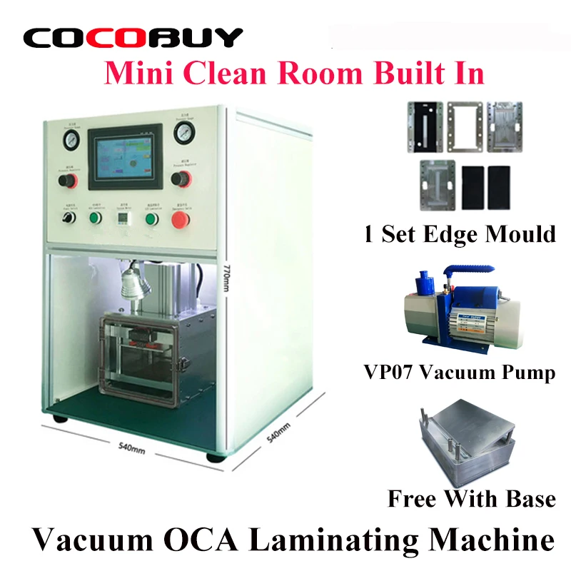 

Novecel BM01 LCD OCA Vacuum laminating machine with Built in Clean Room for iphone samsung YMJ Automatic laminating Machine Set