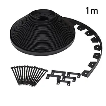 

100CM Plastic Landscape Edging Heavy Duty No-Dig Edging Project Kit Garden Edging Garden Decoration For Garden Black