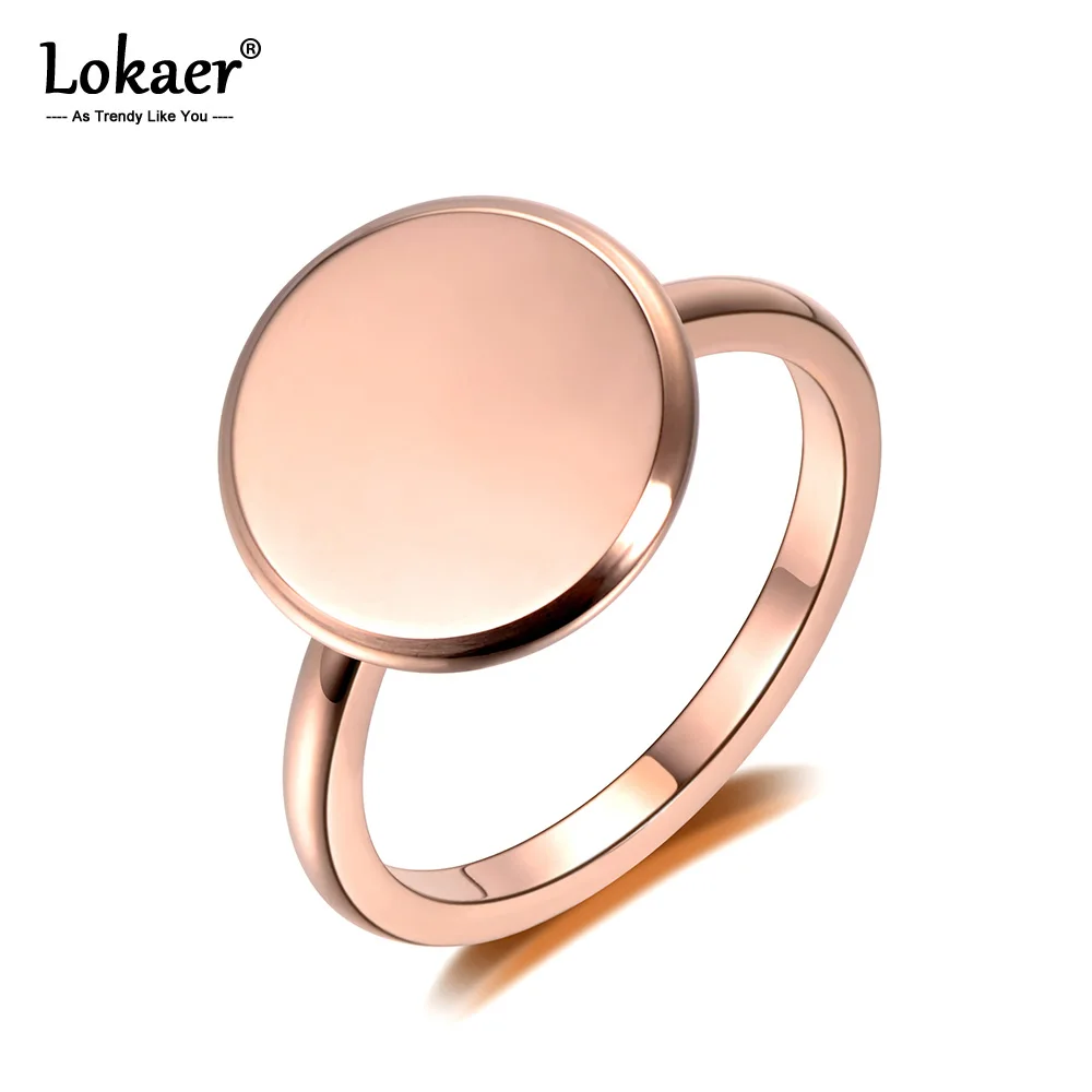 Кольца Lokaer из нержавеющей стали женские ювелирные украшения розового золота с