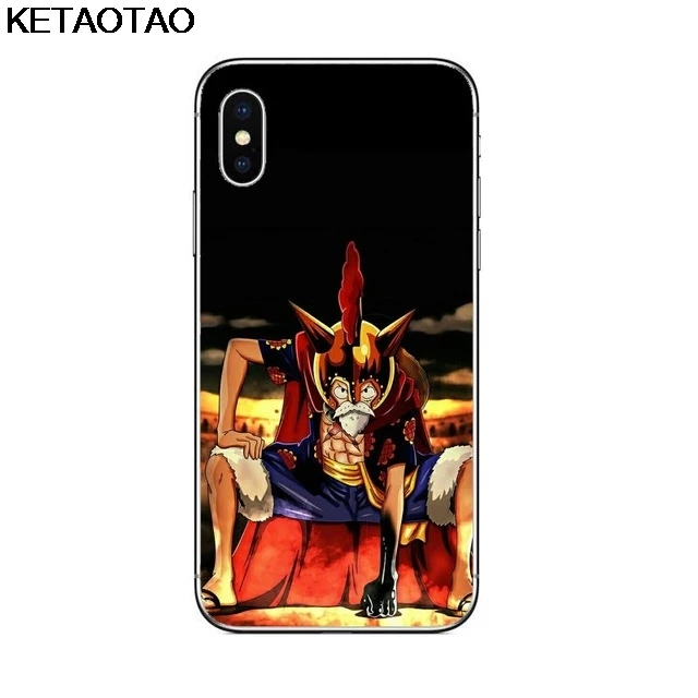 KETAOTAO one piece Comics Luffy чехол для телефона s для iPhone 4S 5C 5S 6S 7 8 SE Plus XR XS Max чехол кристально чистый мягкий TPU чехол s - Цвет: Золотой