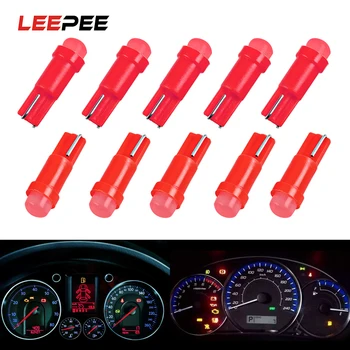 

LEEPEE 10pcs Car Dashboard Light T5 5050 LED Interior Light DC 12V Instrument Cluster Lamp Ceramic Indicator Lights Car Styling
