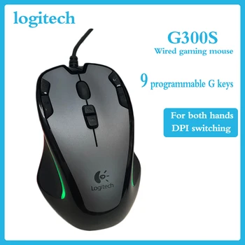 

Logitech G300S Wired Gaming Mouse 9 Rechargeable Programmable Buttons Support Official Test for Laptop PC Gamer Mouse