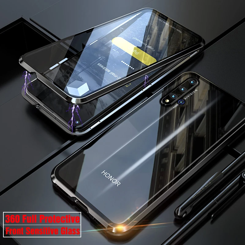Чехол с полной защитой 360 градусов для Honor 20 Pro Nova 5T 20Pro магнитный металлический