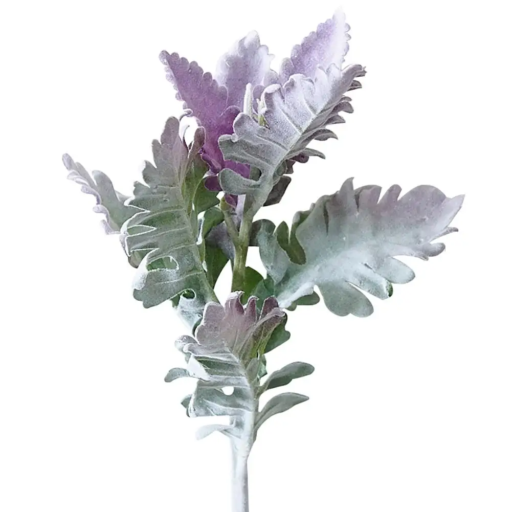 

1Pc Artificial Senecio Cineraria Fake Plant Photo Prop DIY Silk Flower wedding party caffeine Home Office Decor easy dust
